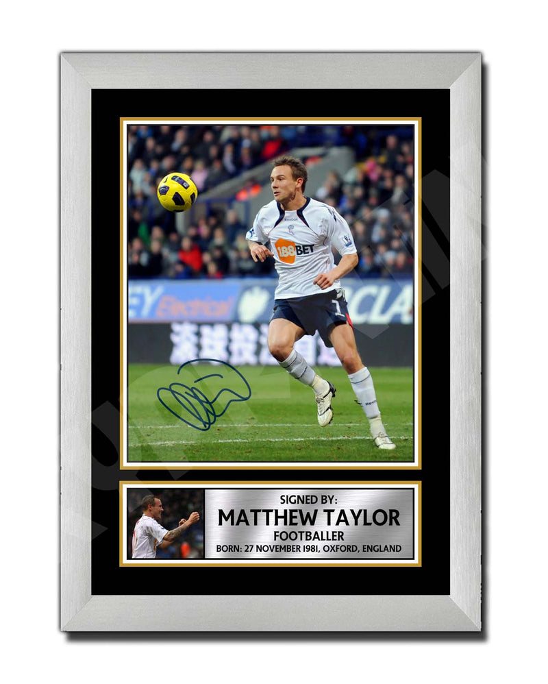 MATT TAYLOR 2 Limited Edition Football Player Signed Print - Football