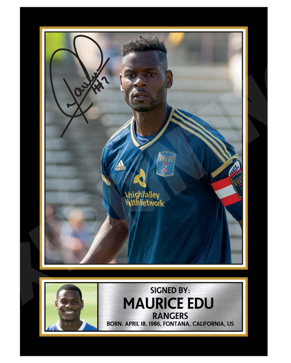 MAURICE EDU 1 Football Player Printed Signature Print