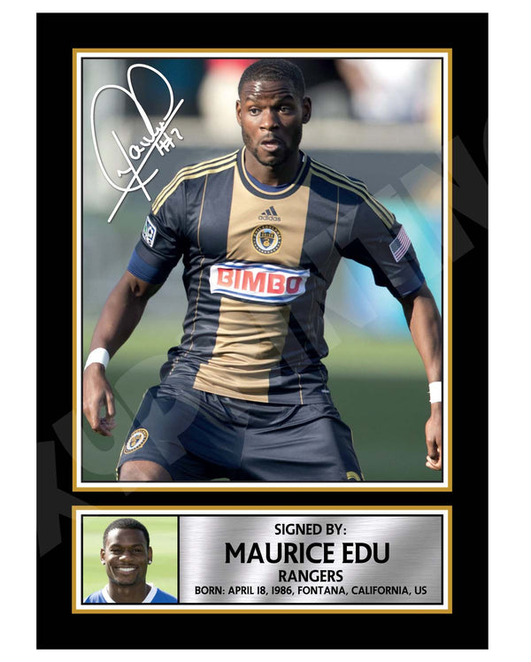 MAURICE EDU 2 Football Player Printed Signature Print