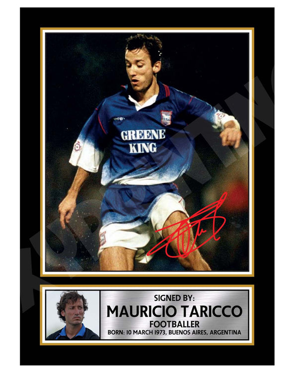 MAURICIO TARICCO Football Player Printed Signature Print