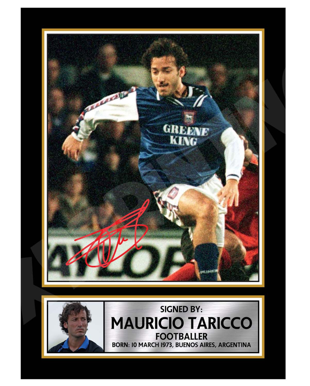 MAURICIO TARICCO 2 Football Player Printed Signature Print – Mauricio Taricco 2 Football Player Printed Signature Print – A1 Print Only