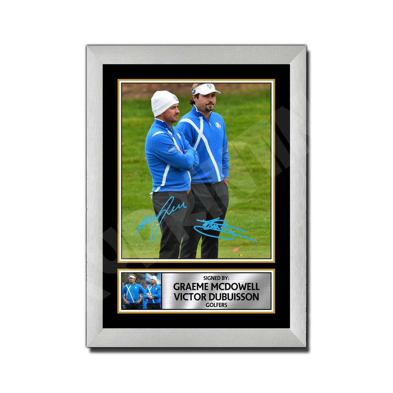 MCDOWELL + VICTOR DUBUISSON 2 Limited Edition Golfer Signed Print - Golf