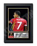 MEMPHIS DEPAY 2 Limited Edition Football Player Signed Print - Football
