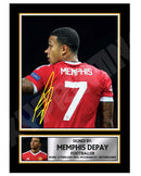 MEMPHIS DEPAY 2 Limited Edition Football Player Signed Print - Football