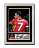 MEMPHIS DEPAY 2 Limited Edition Football Player Signed Print - Football