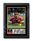 MEMPHIS DEPAY (1) Limited Edition Football Player Signed Print - Football