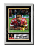MEMPHIS DEPAY (1) Limited Edition Football Player Signed Print - Football