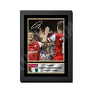 MESUT OZIL + AARON RAMSEY Limited Edition Football Player Signed Print - Football