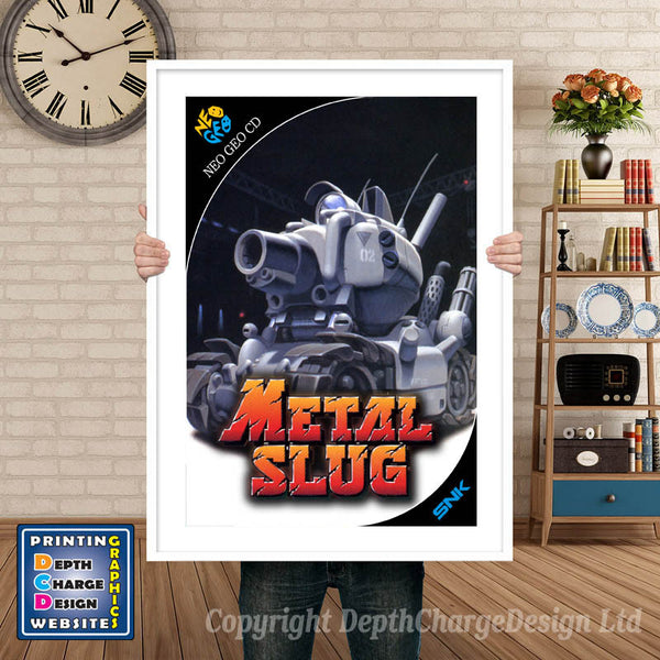 Metal Slug NEO GEO Game Inspired Theme Retro Gaming Poster