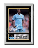 MICAH RICHARDS 2 Limited Edition Football Player Signed Print - Football