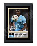MICAH RICHARDS (1) Limited Edition Football Player Signed Print - Football