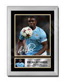 MICAH RICHARDS (1) Limited Edition Football Player Signed Print - Football