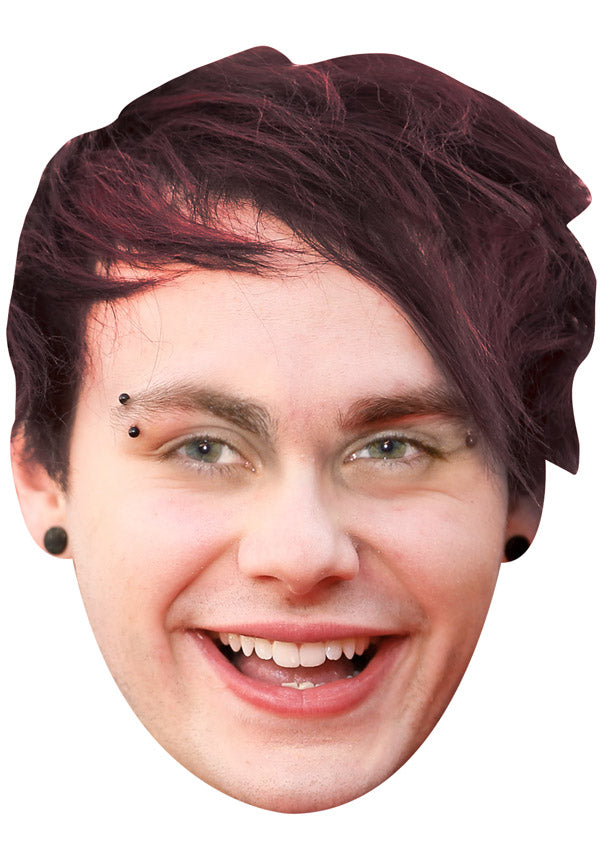 MICHAEL CLIFFORD JB - Music Star Fancy Dress Cardboard Celebrity Party Face Mask