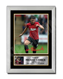 MICHAEL CARRICK 2 Limited Edition Football Player Signed Print - Football