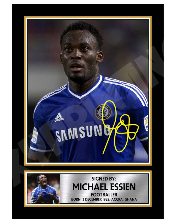 MICHAEL ESSIEN 2 Football Player Printed Signature Print