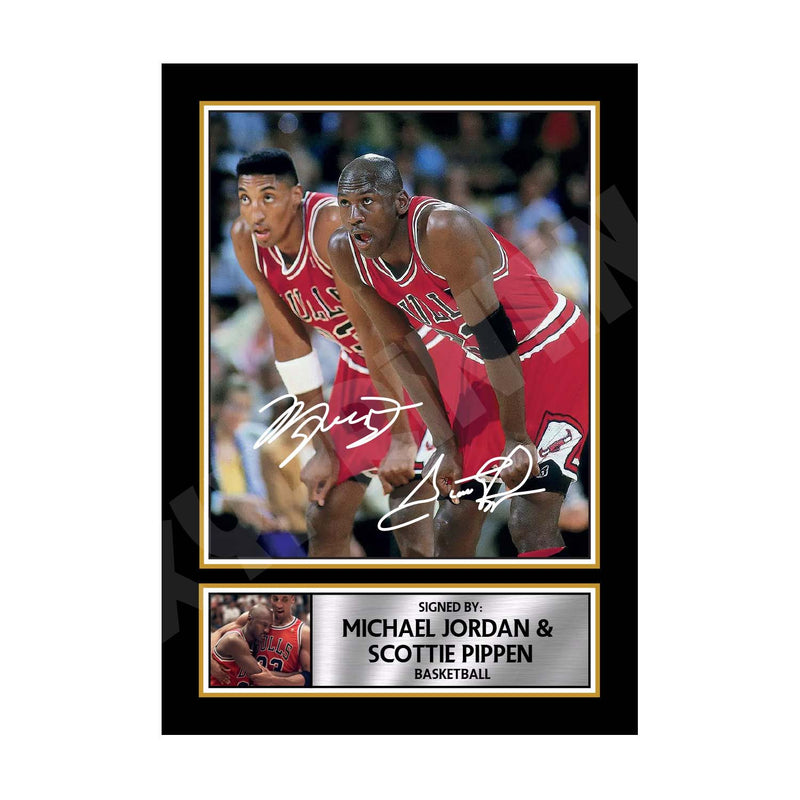 MICHAEL JORDAN _ SCOTTIE PIPPEN 2 Limited Edition Basketball Player Signed Print - Basketball