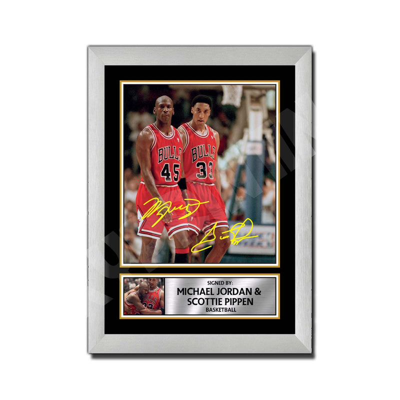 MICHAEL JORDAN _ SCOTTIE PIPPEN (1) Limited Edition Basketball Player Signed Print - Basketball