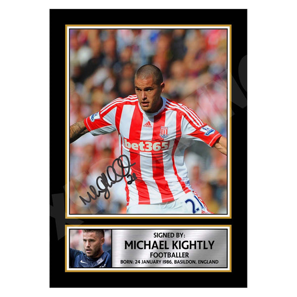 MICHAEL KIGHTLY 2 – 1 Football Player Printed Signature Print