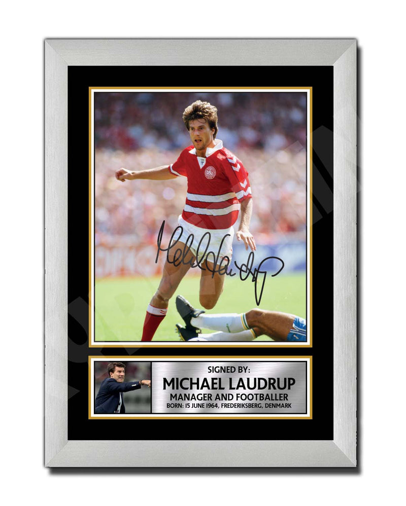 MICHAEL LAUDRUP Limited Edition Football Player Signed Print - Football