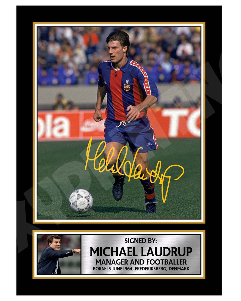 MICHAEL LAUDRUP 2 Limited Edition Football Player Signed Print - Football