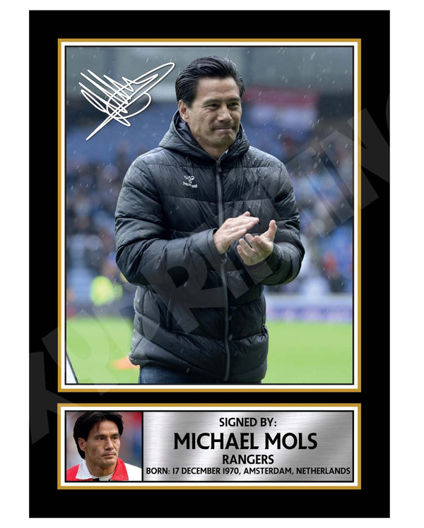 MICHAEL MOLS 2 Football Player Printed Signature Print