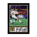 MICHAEL OWEN 2 Limited Edition Football Player Signed Print - Football