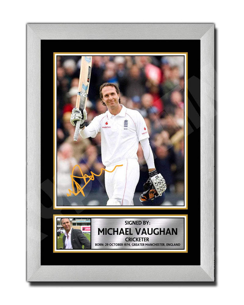 MICHAEL VAUGHAN Limited Edition Cricketer Signed Print - Cricket Player