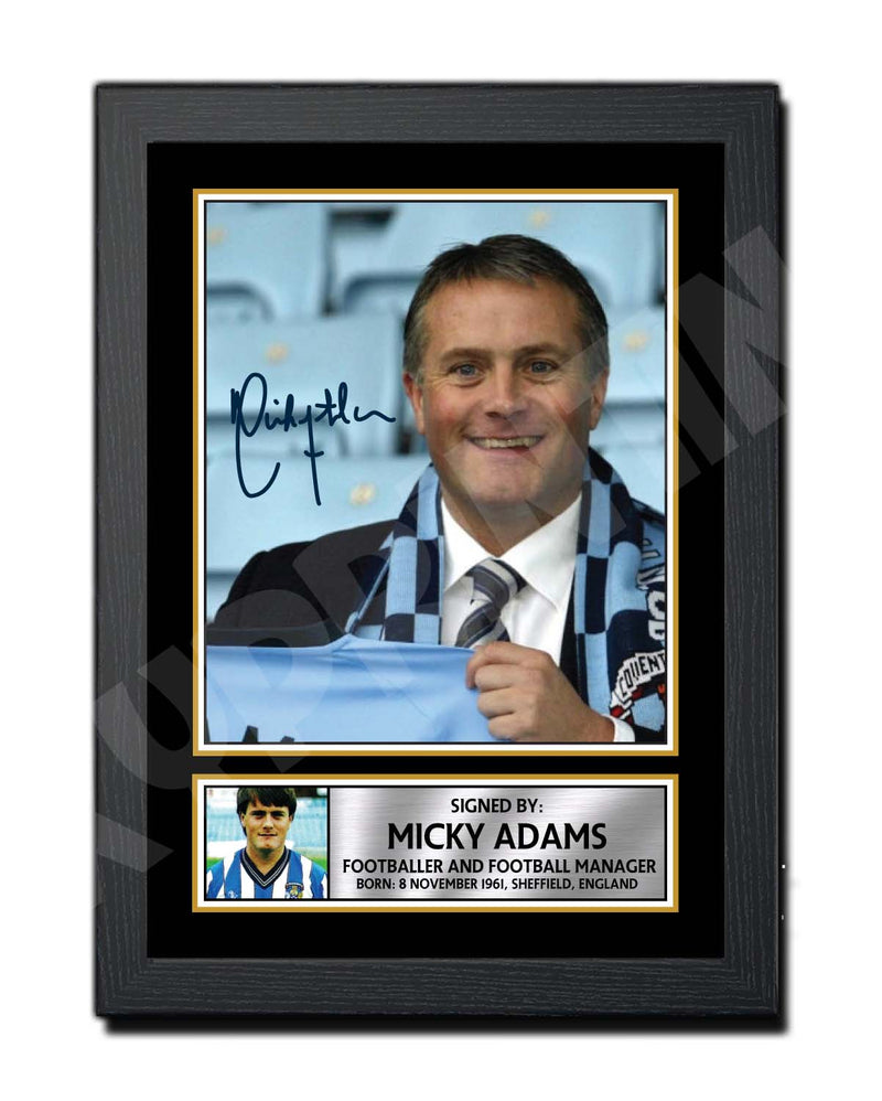 MICKY ADAMS 2 Limited Edition Football Player Signed Print - Football
