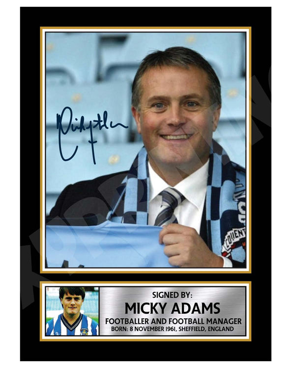 MICKY ADAMS 2 Football Player Printed Signature Print