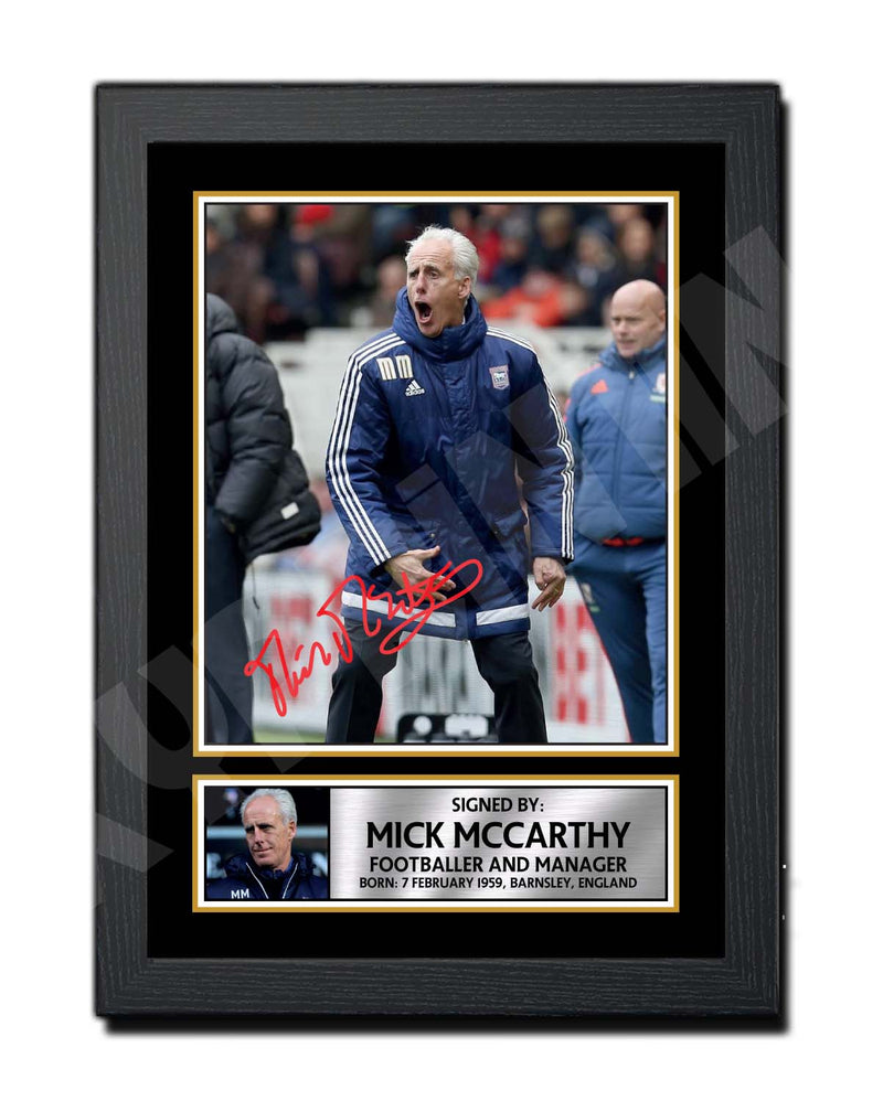 MICK McCARTHY 2 Limited Edition Football Player Signed Print - Football