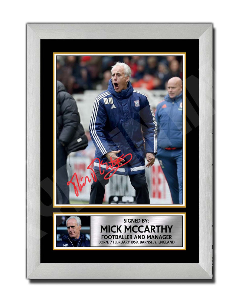 MICK McCARTHY 2 Limited Edition Football Player Signed Print - Football