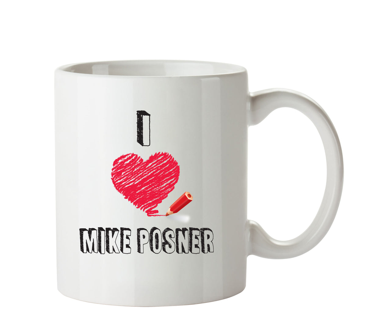 I Love MIKE POSNER Celebrity Mug – printed mug product image 1