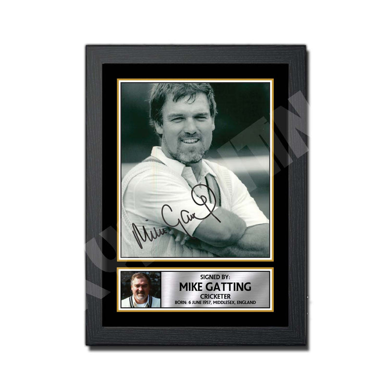MIKE GATTING Limited Edition Cricketer Signed Print - Cricket Player