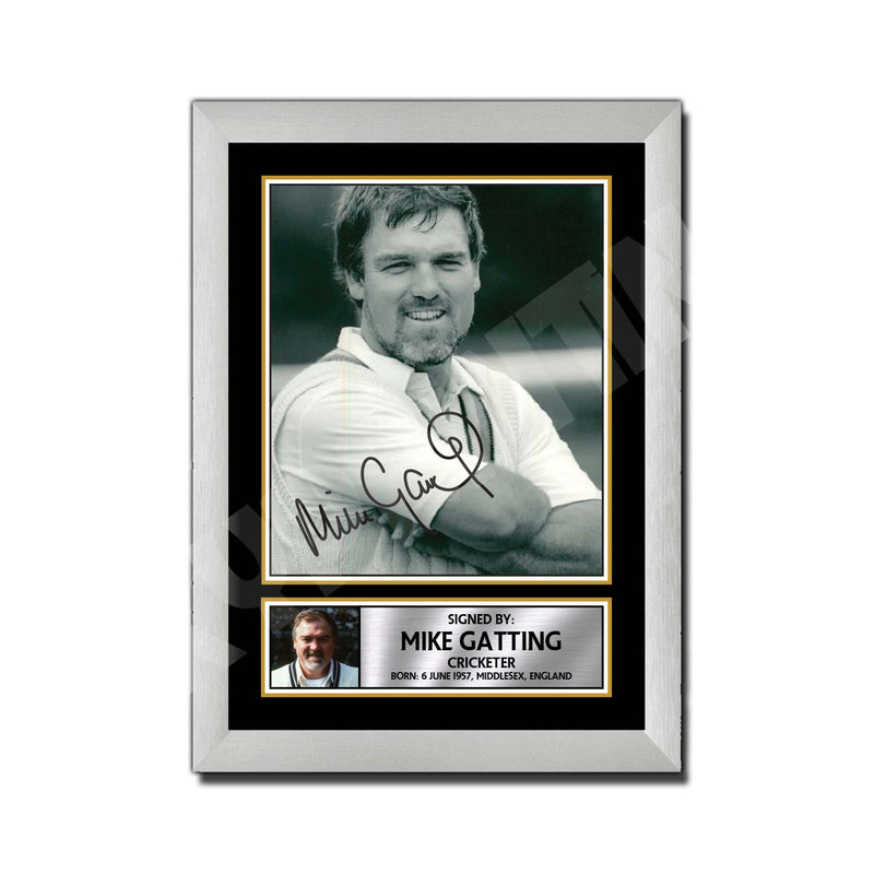 MIKE GATTING Limited Edition Cricketer Signed Print - Cricket Player