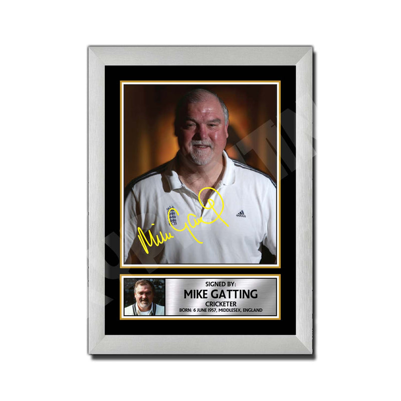 MIKE GATTING 2 Limited Edition Cricketer Signed Print - Cricket Player