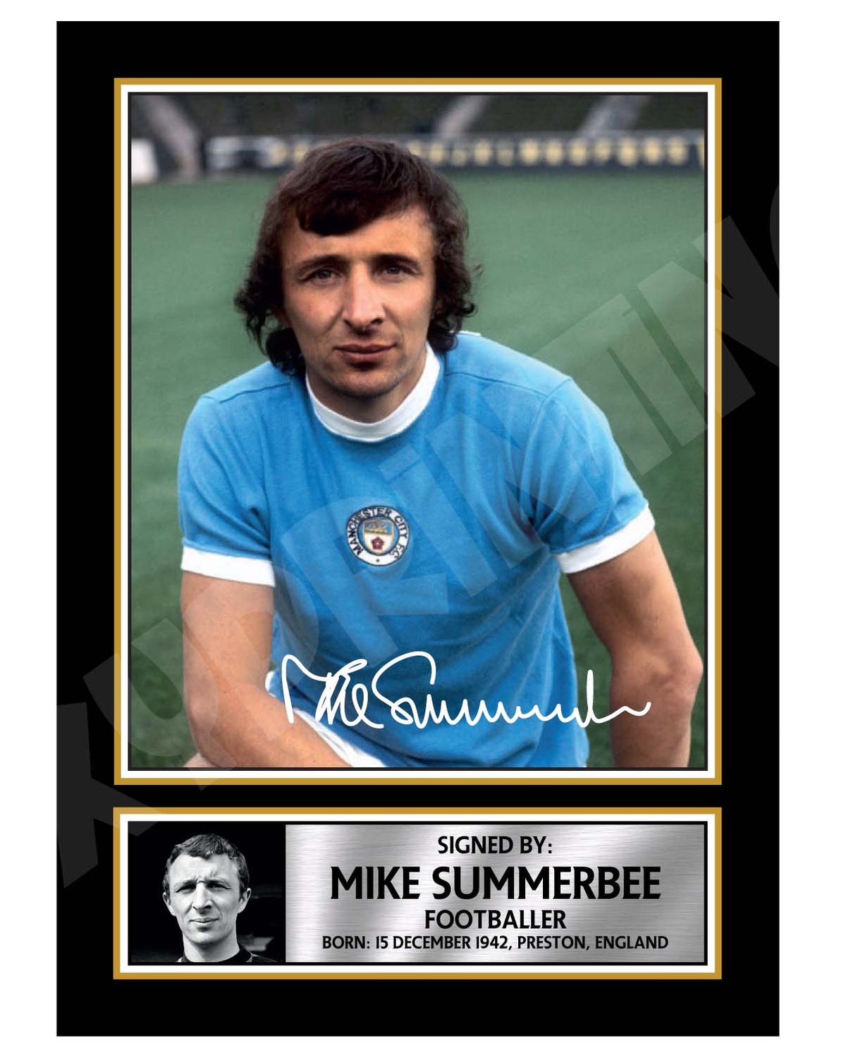 MIKE SUMMERBEE 2 Limited Edition Football Player Signed Print - Football