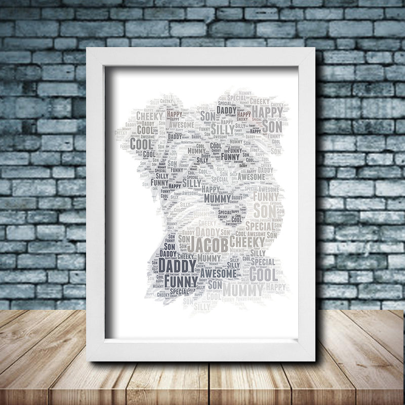 Personalised Mini Schnauzer 1 Word Art Poster Print