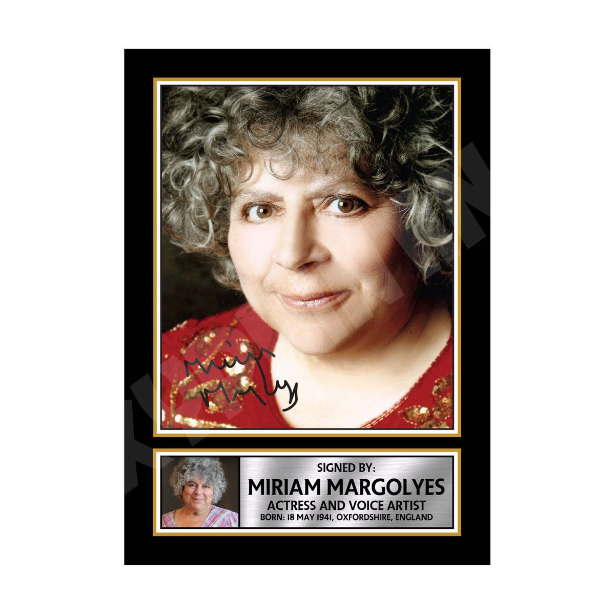MIRIAM MARGOLYES (1) Tv Show Printed Signature Print – Miriam Margolyes Tv Show Printed Signature Print – A1 Print Only