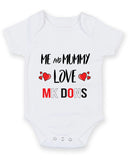 Me and Mummy love MK DONS Personalised FOOTBALL TEAM Baby Grow