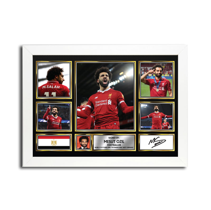 MOHAMED SALAH MC1646 - Black Frame Autographed Football Poster