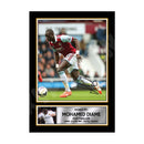 MOHAMED DIAME 2 Limited Edition Football Player Signed Print - Football