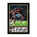MOHAMED DIAME (1) Limited Edition Football Player Signed Print - Football