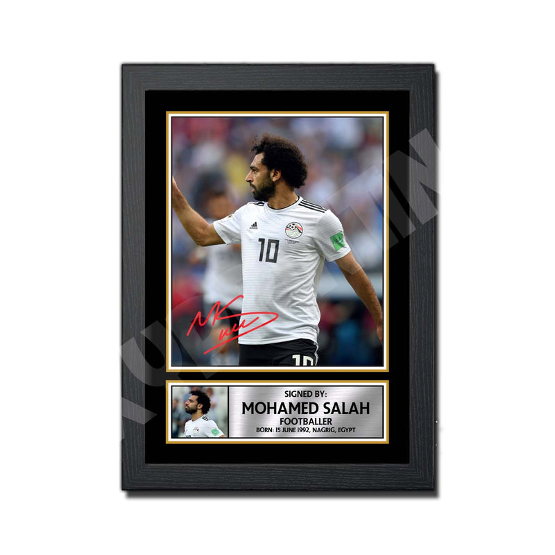 MOHAMED SALAH Limited Edition Football Player Signed Print - Football