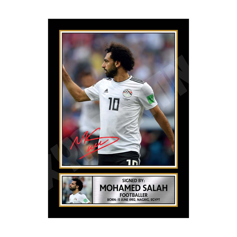 MOHAMED SALAH Limited Edition Football Player Signed Print - Football