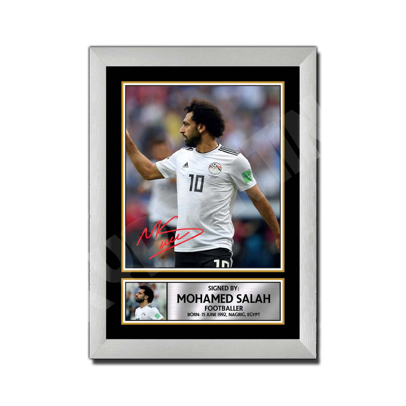 MOHAMED SALAH Limited Edition Football Player Signed Print - Football