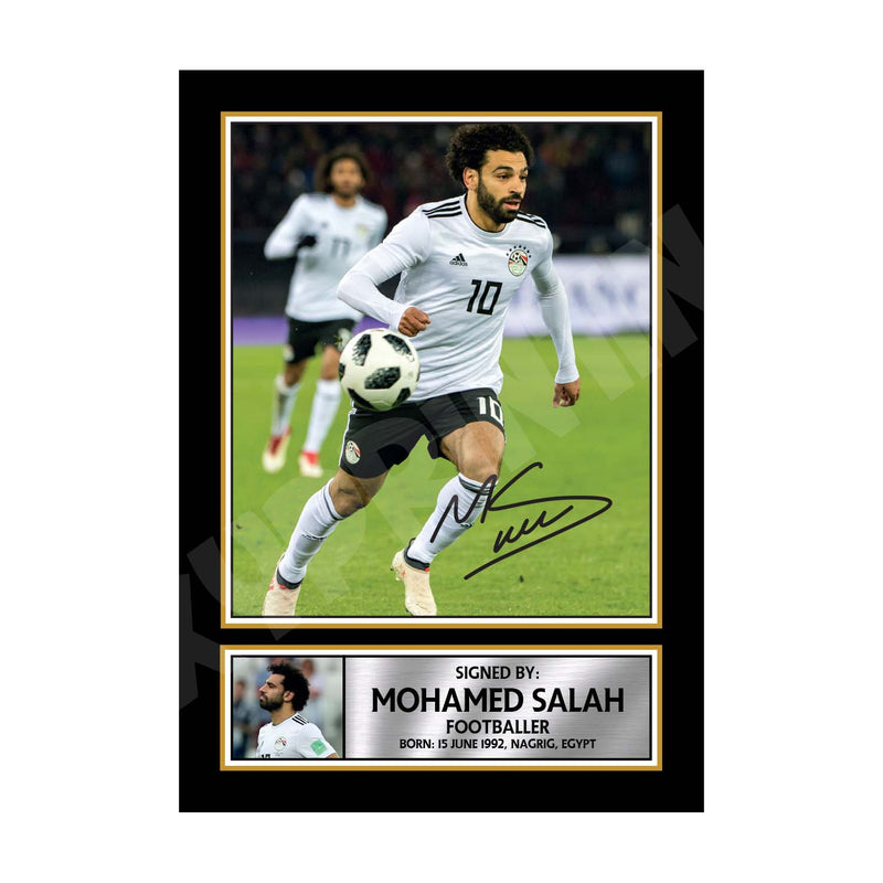 MOHAMED SALAH 2 Limited Edition Football Player Signed Print - Football