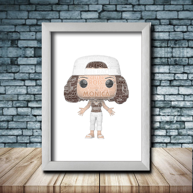 Personalised Monica Word Art Poster Print - Inspired By Pop Figures