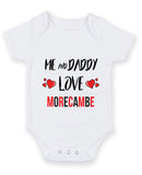 Me and Daddy Love MORECAMBE Personalised FOOTBALL TEAM Baby Grow