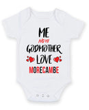 Me and My Godmother Love MORECAMBE Personalised FOOTBALL TEAM Baby Grow