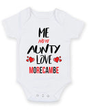 Me and My Aunty Love MORECAMBE Personalised FOOTBALL TEAM Baby Grow